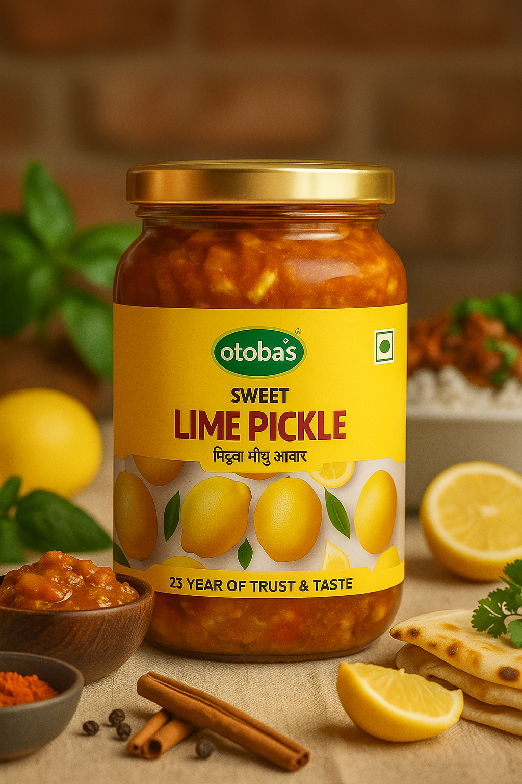 Sweet Lime Pickle 400g Bottle.