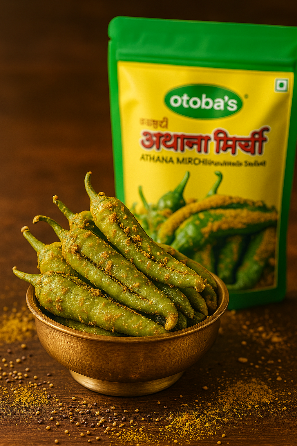 Handmade Marwari Green Athana Mirchi.