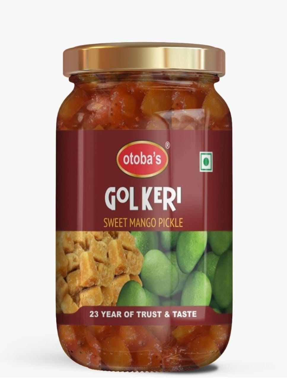Gol Keri | Sweet Mango Pickle with Jaggery 400g Bottle.