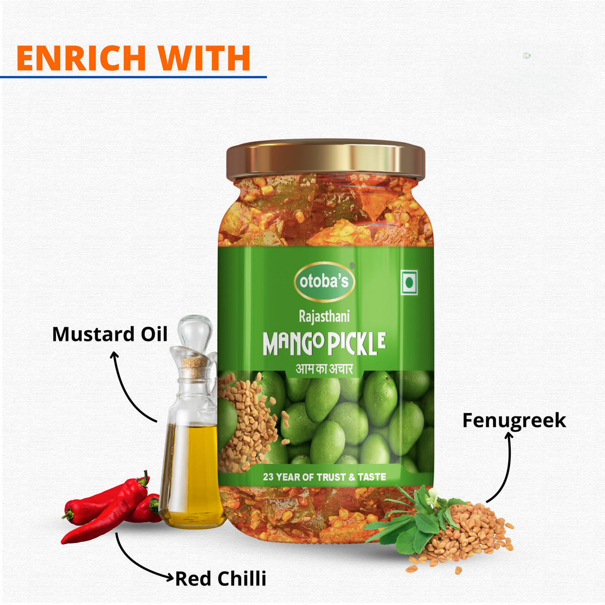 Rajasthani Mango Pickle 400g.