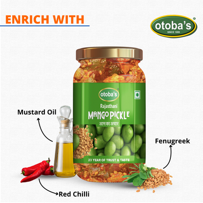 otoba's Rajasthani Mango Pickle Jar 400g