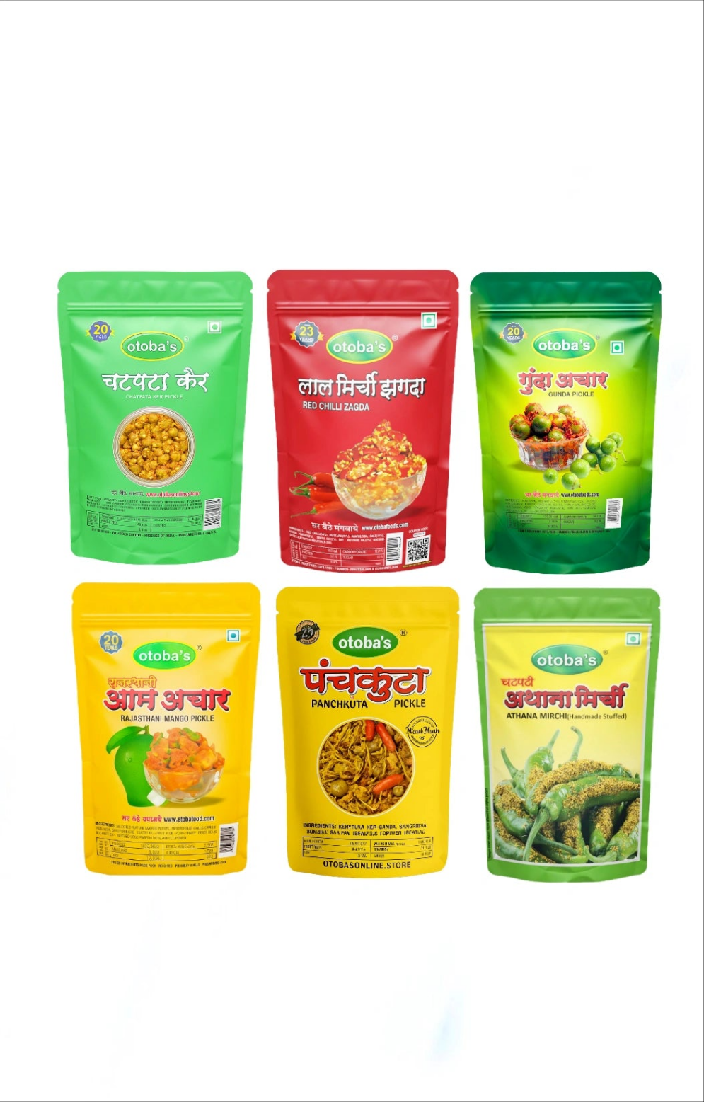 Taste Of Rajasthan | Combo Of 6 Handmade Rajasthani Pickles 200g each.