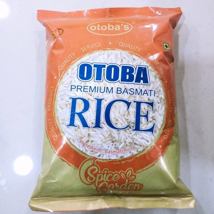 Otoba's Basmati Rice (1 KG) | Fluffy Long Grain Rice| Rich Aromatic Basmati Chawal| Low Fat & Sodium| Best Basmati Rice - otoba's foods 