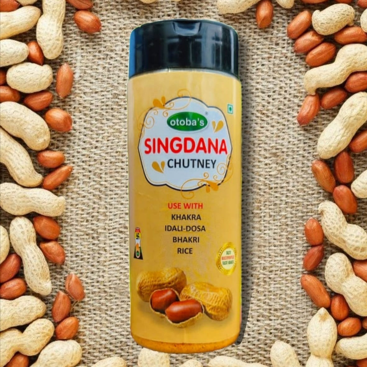 SINGDANA CHUTNEY (130GMS) Peanut Chutney | Mungfali/SIngdana Chutney | Protein Rich Snack | Spicy Meal Accompaniment