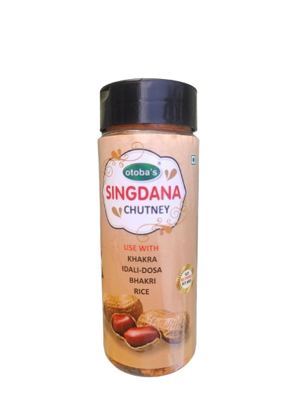 OTOBA'S SINGDANA CHUTNEY (130GMS) Peanut Chutney | Mungfali/Shengdana Chutney | Protein Rich Snack | Spicy Meal Accompaniment - otoba's foods 