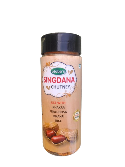 OTOBA'S SINGDANA CHUTNEY (130GMS) Peanut Chutney | Mungfali/Shengdana Chutney | Protein Rich Snack | Spicy Meal Accompaniment - otoba's foods 