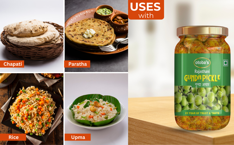 Rajasthani seedless stuffed Gunda Pickle 400g.