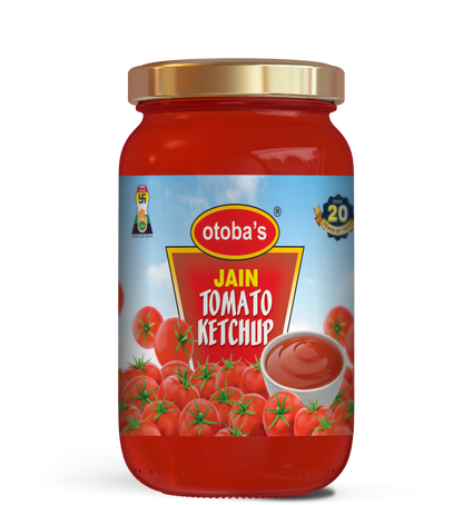 OTOBA'S JAIN TOMATO KETCHUP 400GMS ,NO ONION NO GARLIC,NO OTHER VEGETABLES. SAUCE BOTTLE,