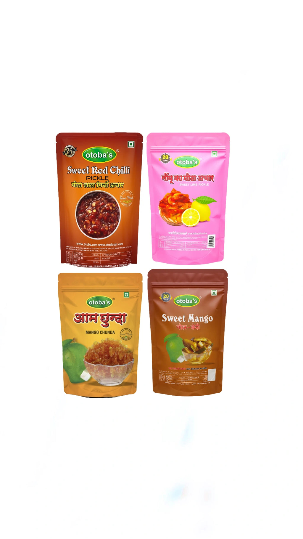 Sweet Pickles for Kids | Combo of 4 Packs200g each.