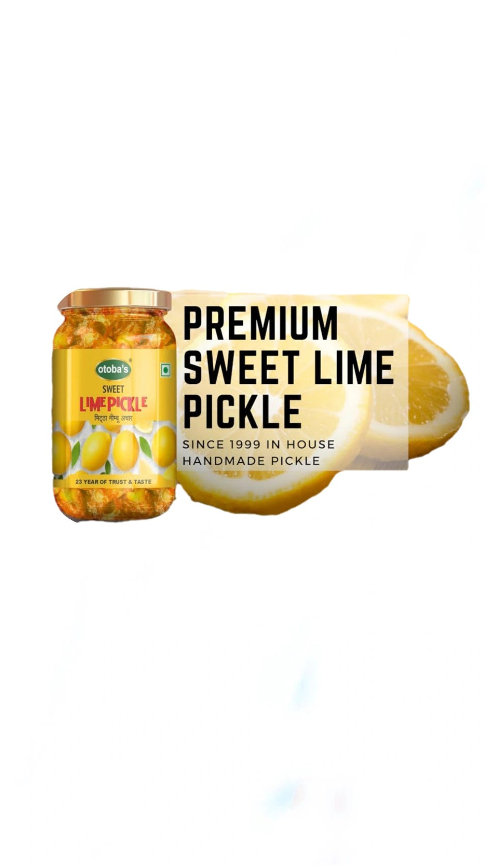 Sweet Lime Pickle 400g Bottle.