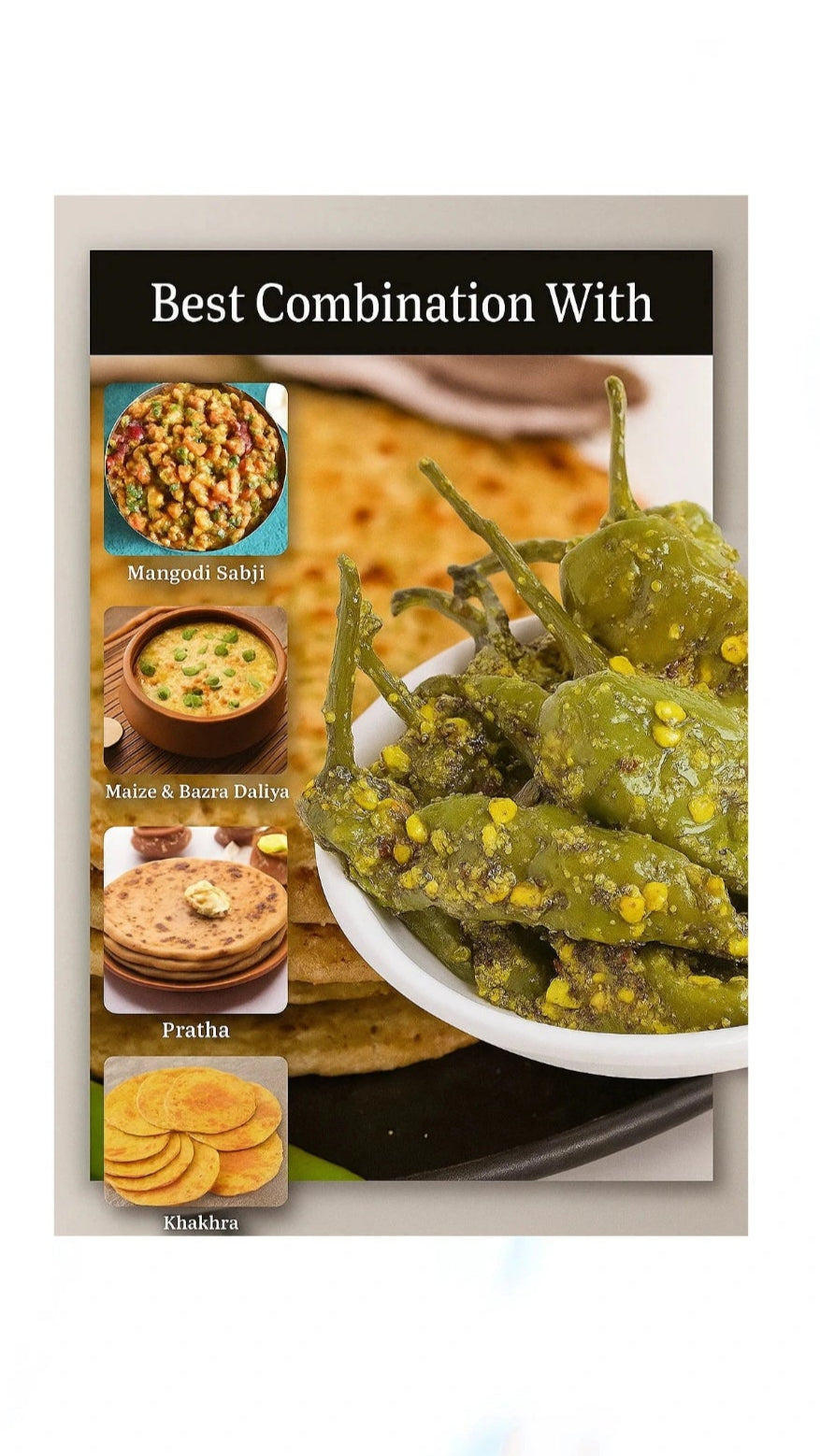 Handmade Marwari Green Athana Mirchi.