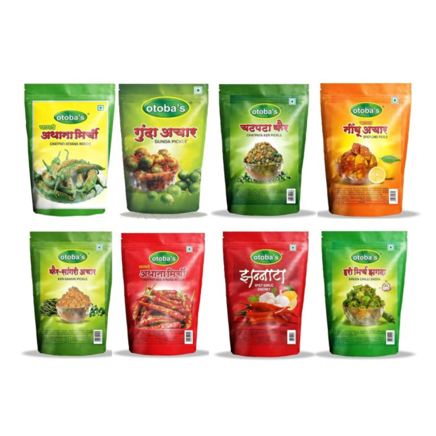 Otoba's Marwari Home Made Pickle Combo, (8 Pack Pickle Combo) - otoba's foods 